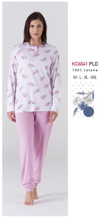 KAREKC6041 PLD- kc6041 pld pigiama donna m/l cotone - Fratelli Parenti